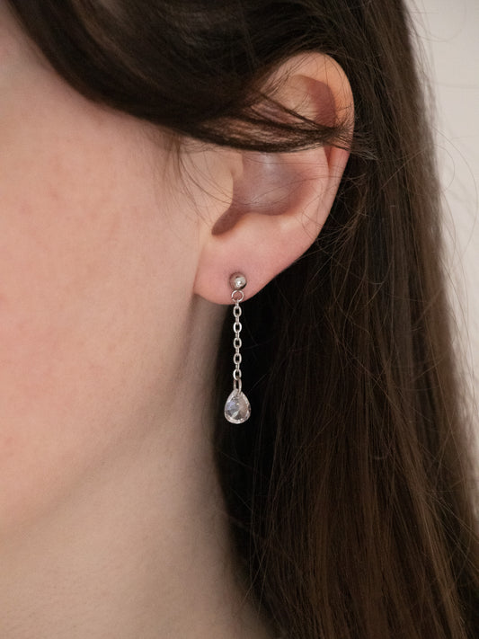 ÉVEIL | Boucles d'oreilles fines zircon