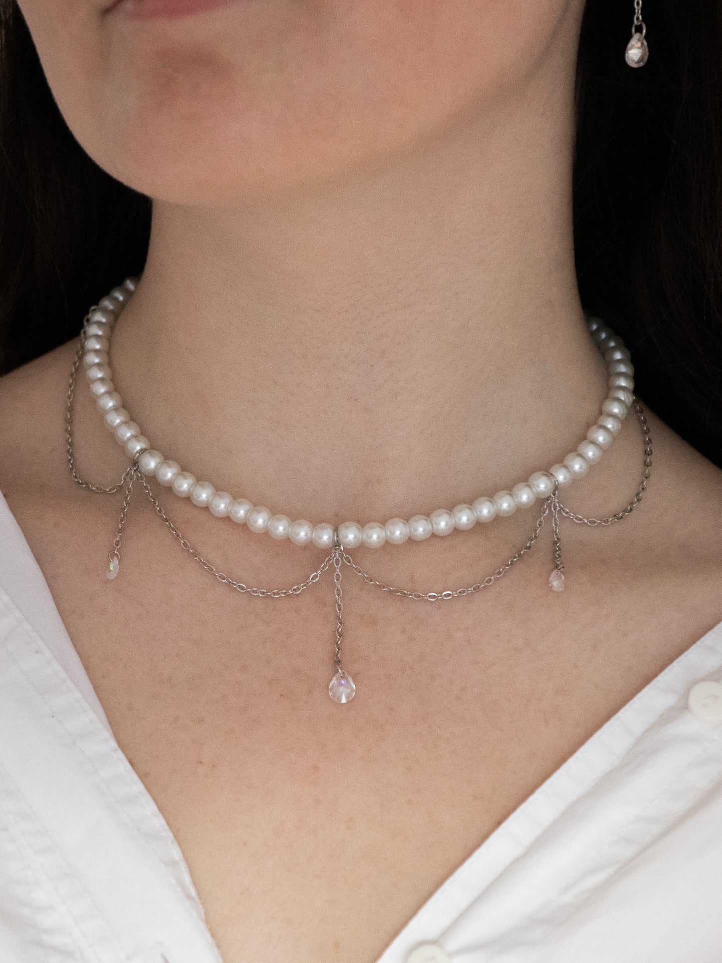 ÉVEIL | Choker avec pendentifs zircon