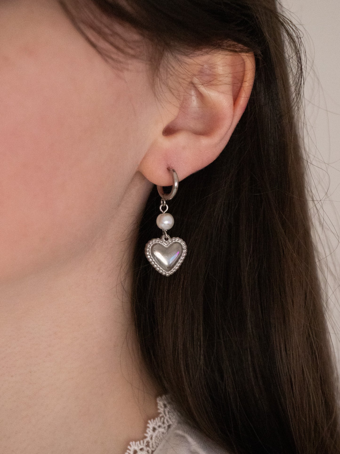 ROMANCE | Boucles d'oreilles pendentif coeur