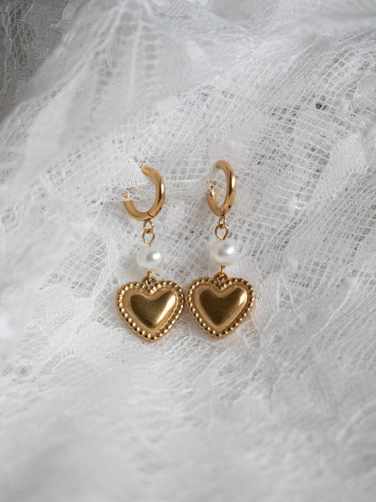 ROMANCE | Boucles d'oreilles pendentif coeur