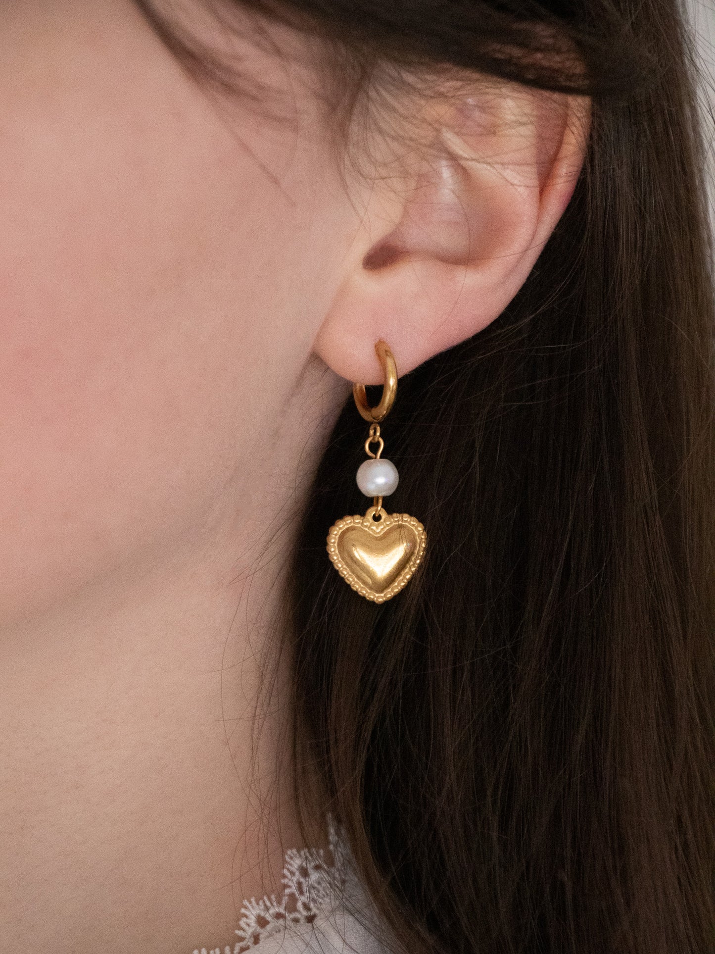 ROMANCE | Boucles d'oreilles pendentif coeur