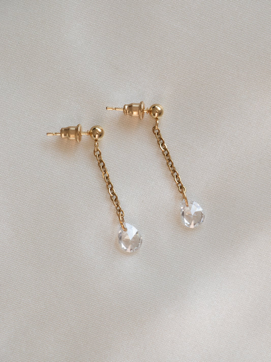ÉVEIL | Boucles d'oreilles fines zircon