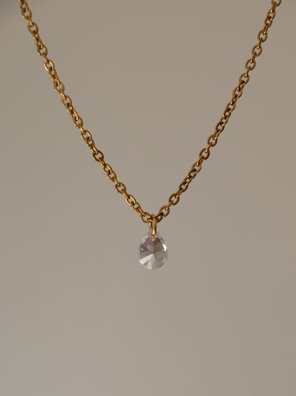 ÉVEIL | Collier fin avec pendentif zircon